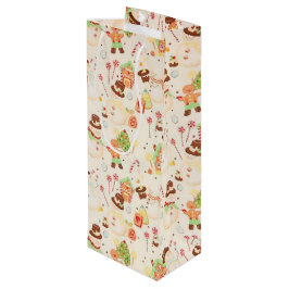 Schneemann und Lebkuchenhaus Geschenktüte Für Weinflaschen