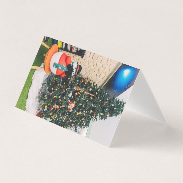 Schneemann und Weihnachtsbaum (Vorderseite)