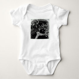 Schneemann und Yaie in schwarzen Weihnachten Baby Strampler