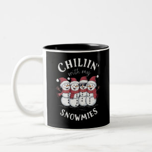 Schneemann Weihnachten Chillen Mit Meinen Schneefr Zweifarbige Tasse