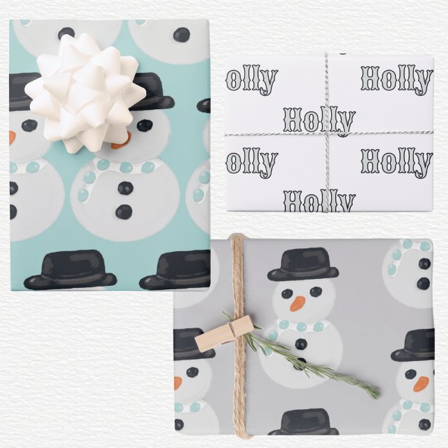 Schneemann Weihnachten  Geschenkpapier Set (Von Creator hochgeladen)