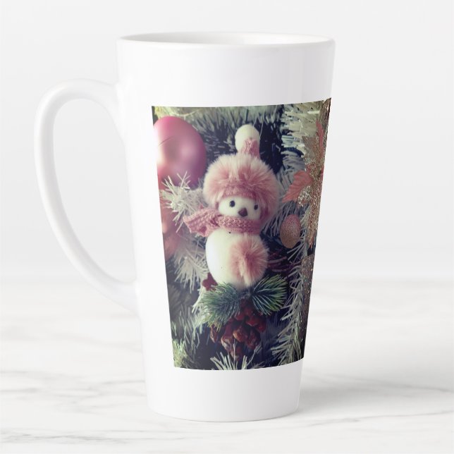 Schneemann-Weihnachts-Latte-Macchiato-Tasse Milchtasse (Links)