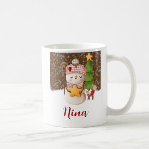 Schneemann, Weihnachts-Personalisiert-Kaffee-Tasse Kaffeetasse