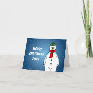 Schneemann-Weihnachtsfeiertagskarte Feiertagskarte