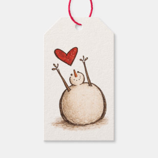 Schneemann-Weihnachtsgeschenkanhänger Geschenkanhänger