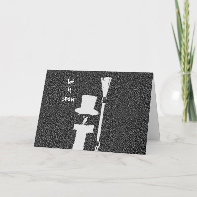 Schneemann-Weihnachtskarte Feiertagskarte (Vorderseite)