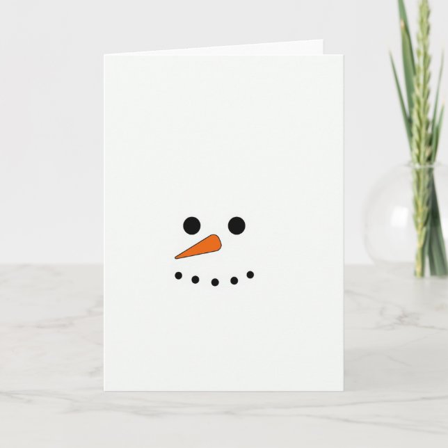 Schneemann-Weihnachtskarte Karte (Vorderseite)