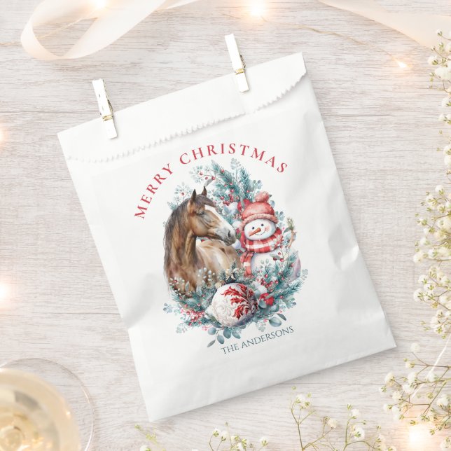 Schneemann Weihnachtswasserfarbe elegant Geschenktütchen (Ausgeschnitten)