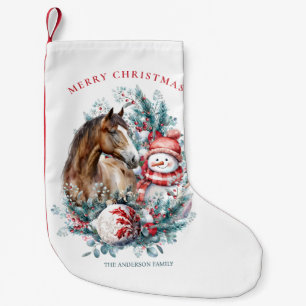 Schneemann Weihnachtswasserfarbe elegant Kleiner Weihnachtsstrumpf