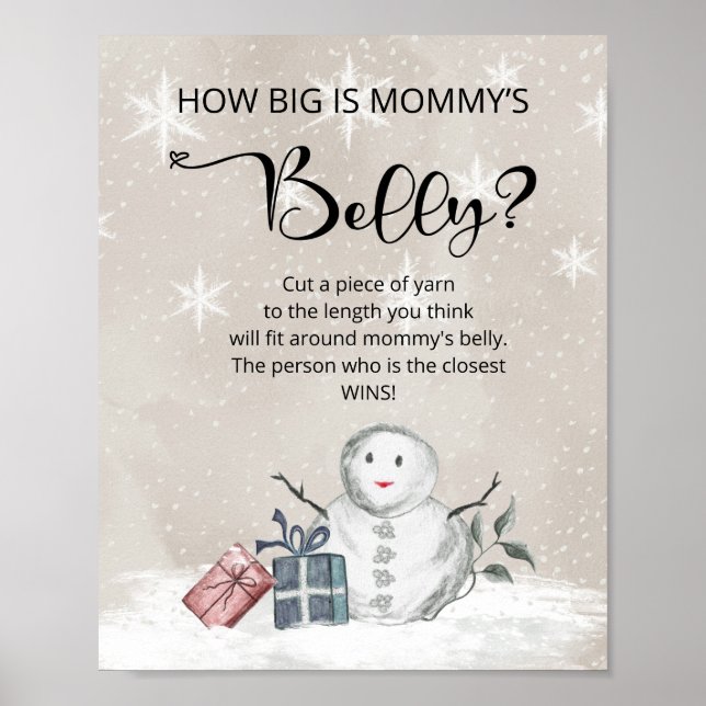 Schneemann wie groß ist das Bauchposter der Mama Poster (Vorne)