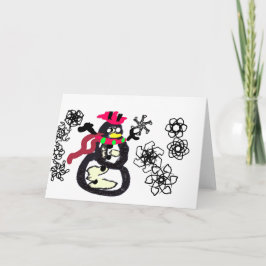 Schneemann Winter Karte