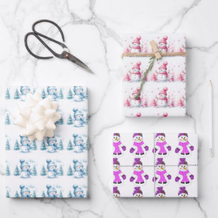 Schneemann Winter-Spaß-Geschenkpapier-Bogen Geschenkpapier Set