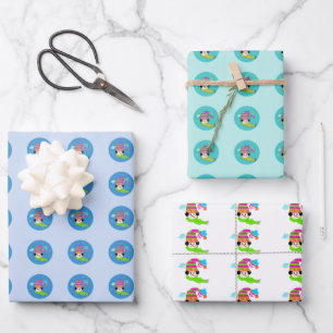 Schneemann Wintersaison Wrapping Paper Geschenkpapier Set