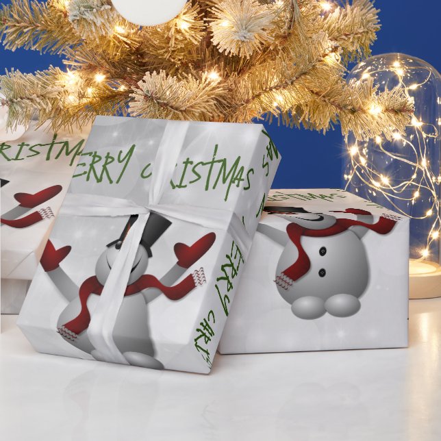 Schneemann Wrapping Paper Geschenkpapier (Feiertage)