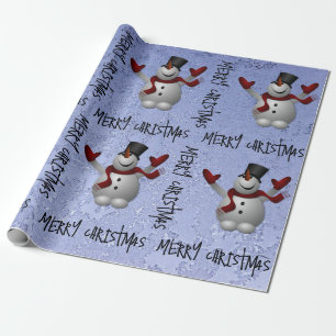 Schneemann Wrapping Paper Geschenkpapier