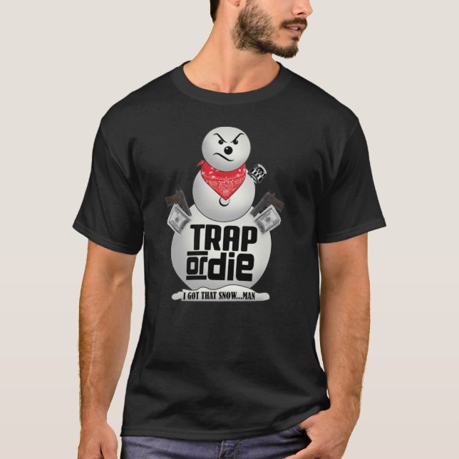 Schneemann - zorniger Schneemann - unheimlicher Sc T-Shirt (Vorderseite)