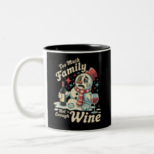 Schneemann Zu Viel Familie Nicht Genug Wein Sarkas Zweifarbige Tasse