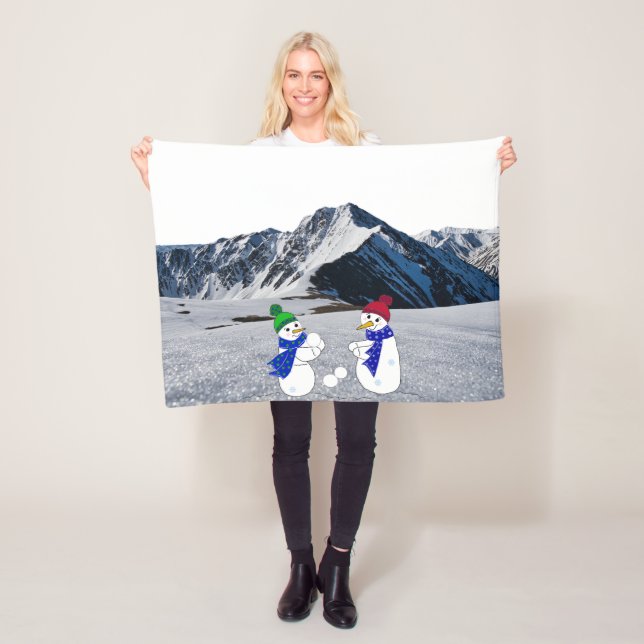 Schneemänner auf der Fleece Blanket (Beispiel)