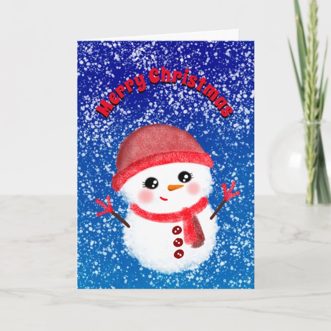 Schneemänner Frohe Weihnachten (Vorderseite)