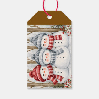 Schneemänner Geschenkanhänger