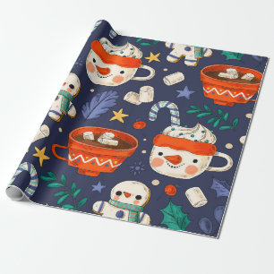 "Schneemänner & heiße Schokolade" Geschenkpapier