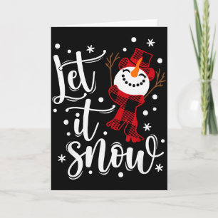 Schneemänner Lass es schneien Weihnachten Lustige Karte
