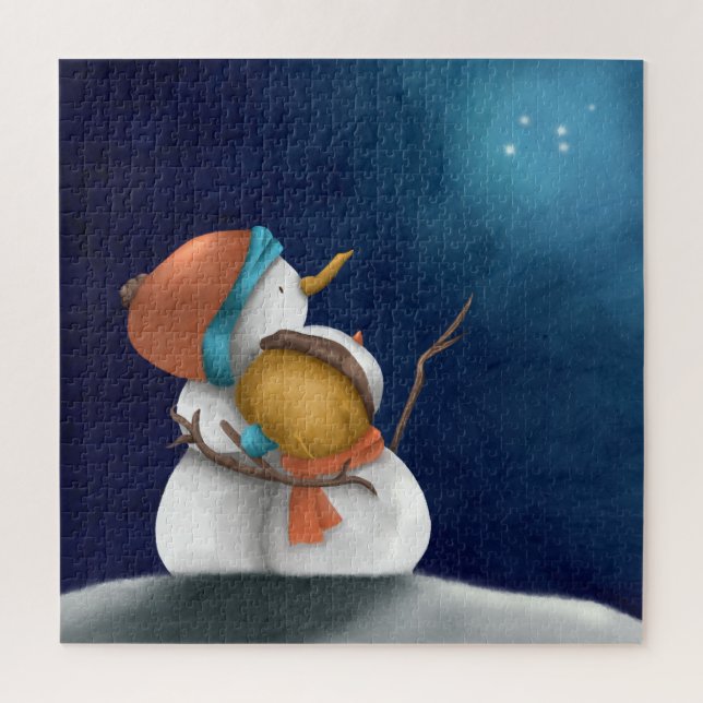 Schneemänner lieben Weihnachten zum Geburtstag (Vertikal)