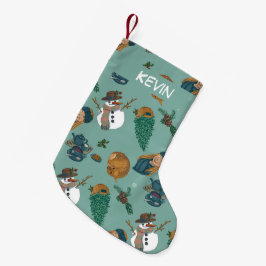 Schneemänner, Reh, Kekse. Benutzerdefiniert mit de Kleiner Weihnachtsstrumpf