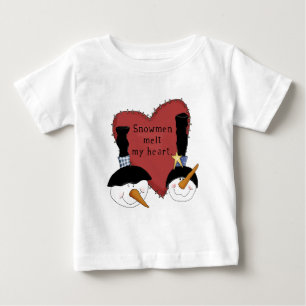 Schneemänner schmelzen meine Herz-T-Shirts und Baby T-shirt