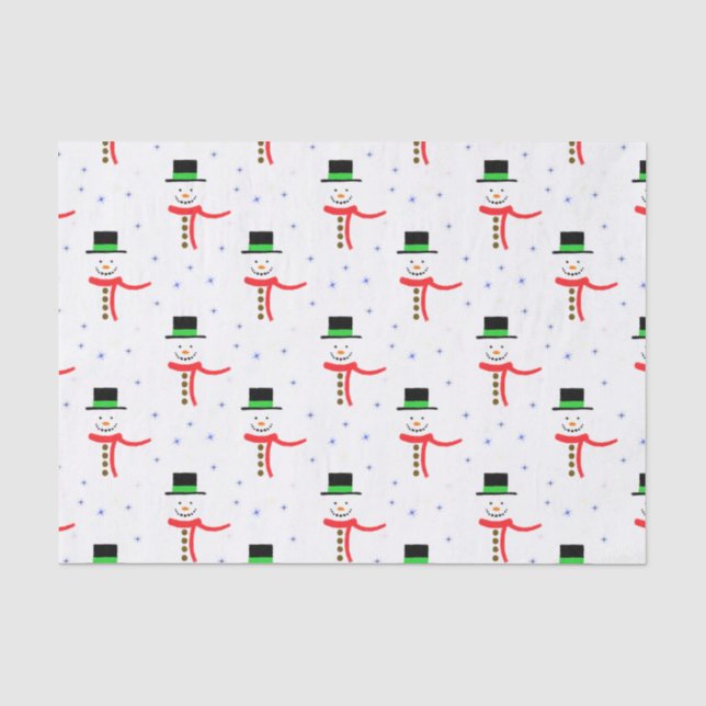 Schneemänner Seidenpapier (Vorderseite)