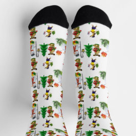 Schneemänner und Weihnachtstiere Socken