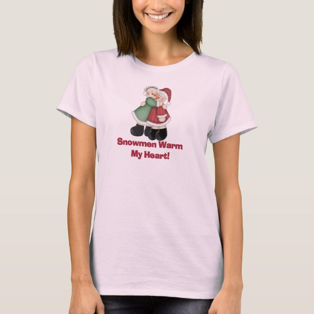 Schneemänner warmen mir T - Shirt und Geschenke im (Vorderseite)