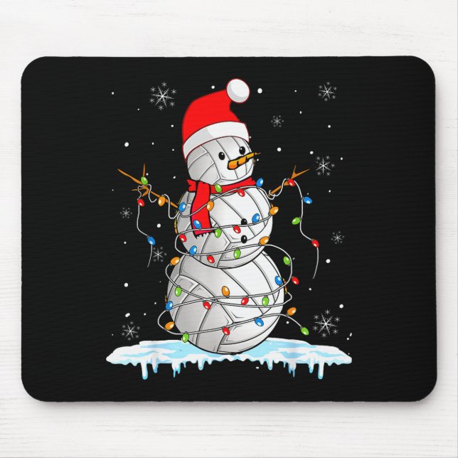 Schneemänner Weihnachtsmann Lichter Weihnachten Sc Mousepad (Vorne)