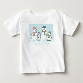 Schneemannfamilie Baby T-shirt