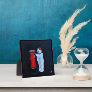 Schneemanns Brief an den Weihnachtsmann Gemälde vo Fotoplatte
