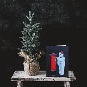 Schneemanns Brief an den Weihnachtsmann Gemälde vo Karte