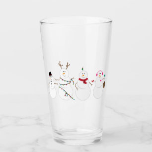 Schneemannsfreunde Glas