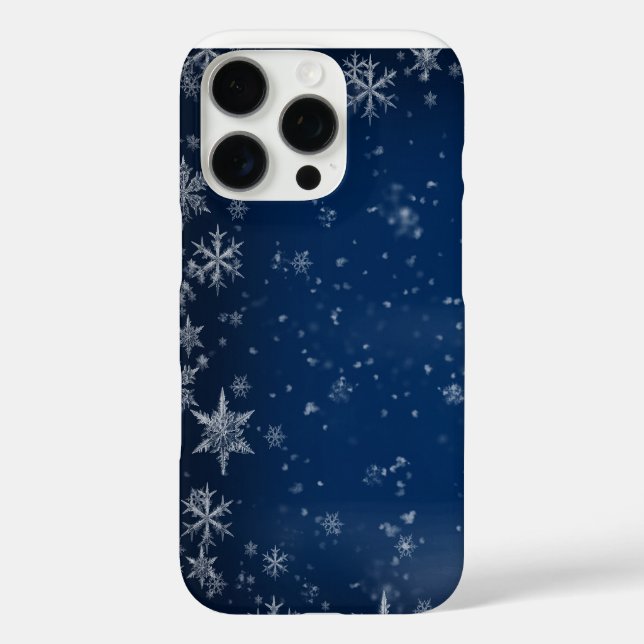 Schneemans & Schneeflocken Nahtloses Muster iPhone 16 Pro Hülle (Rückseite)
