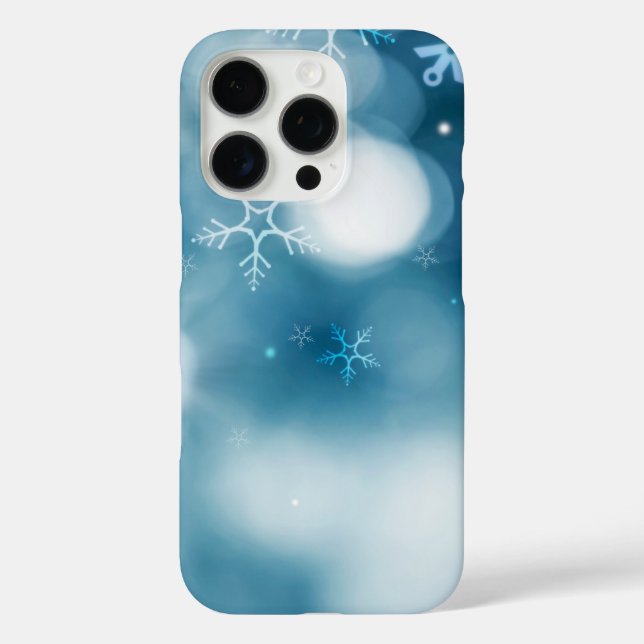 Schneemans & Schneeflocken Nahtloses Muster iPhone 16 Pro Hülle (Rückseite)