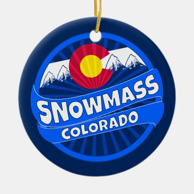 Schneemasse Colorado Berg Burst Ornament (Vorne)