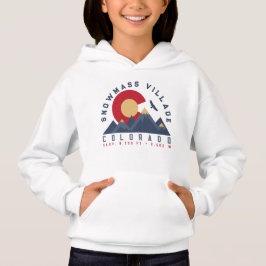 Schneemasse Colorado Flag Retro Sunset Ski Souveni Hoodie