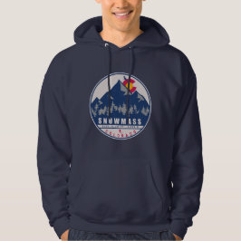 Schneemasse Colorado Retro Sunset Ski Souvenirs Hoodie