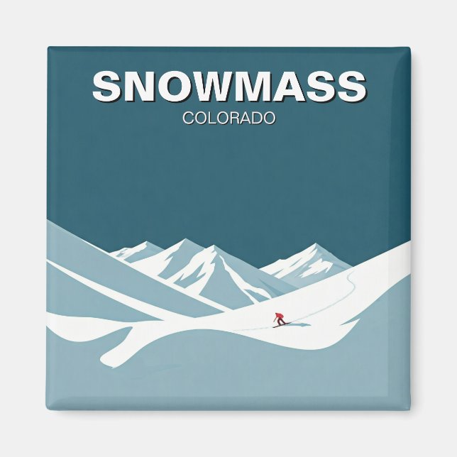 Schneemasse Colorado Skifahren Magnet (Vorne)