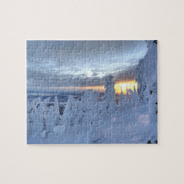 Schneemassen bei Sonnenuntergang im Pfahlfisch-Geb (Horizontal)