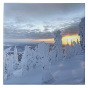 Schneemassen bei Sonnenuntergang im Pfahlfisch-Geb Fliese