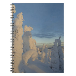 Schneemassen bei Sonnenuntergang im Whitefish Moun Notizblock