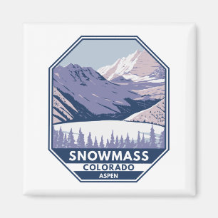 Schneemassen Skigebiet Winter Aspen Colorado Magnet
