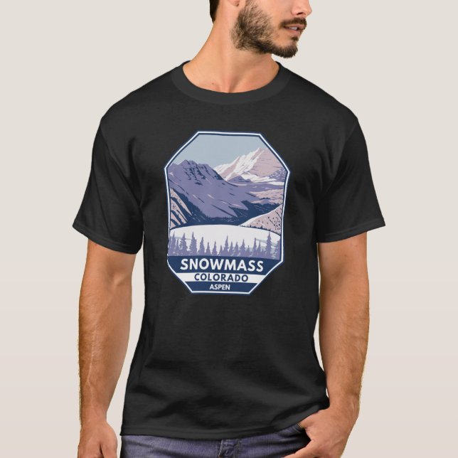Schneemassen Skigebiet Winter Aspen Colorado  T-Shirt (Vorderseite)