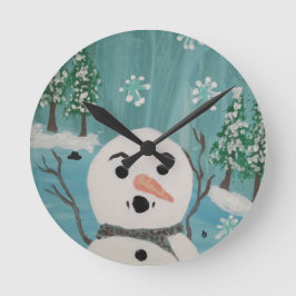 Schneemauer Runde Wanduhr