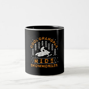 Schneemobil - Coole Grandpas-Fahrt Schneemobile Zweifarbige Tasse
